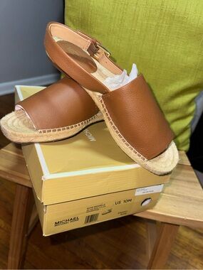 MICHAEL Michael Kors Fisher Leather Espadrille Sandals